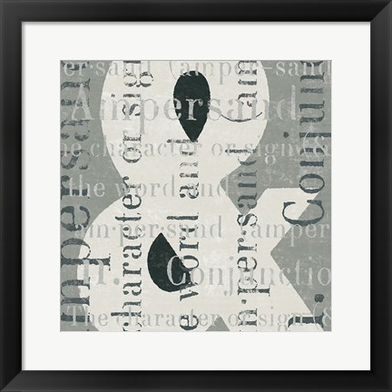 Framed Punctuated Text II Print