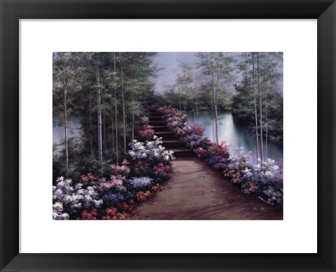 Framed Bridge of Flowers Print