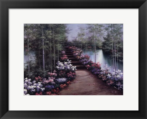 Framed Bridge of Flowers Print