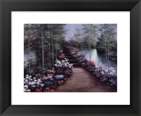 Framed Bridge of Flowers Print