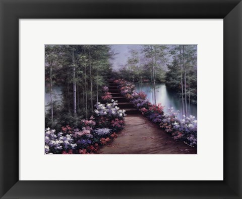 Framed Bridge of Flowers Print