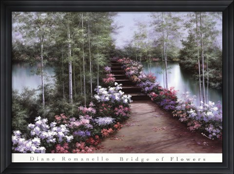 Framed Bridge of Flowers Print