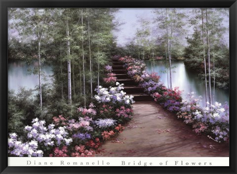 Framed Bridge of Flowers Print