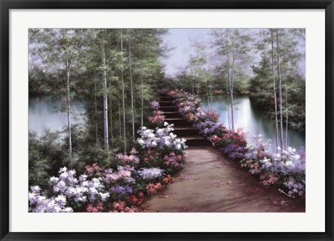 Framed Bridge of Flowers Print