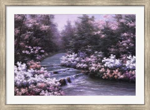 Framed River Cascade Print