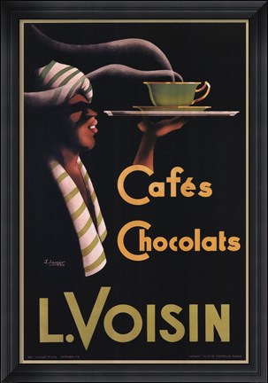 Framed L. Voisin Cafes &amp; Chocolats, 1935 Print