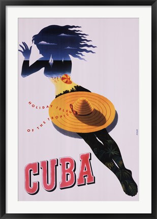 Framed Cuba, Holiday Isle of the Tropics Print