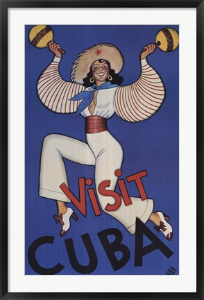 Framed Visit Cuba Print