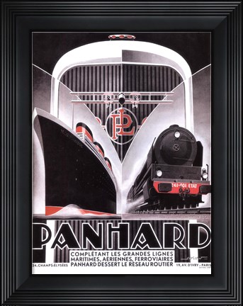 Framed Panhard Lines 16x12 Print