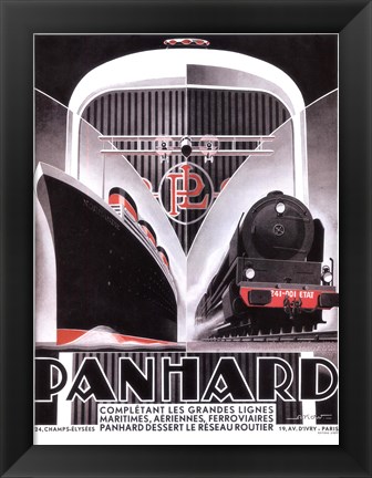 Framed Panhard Lines 16x12 Print