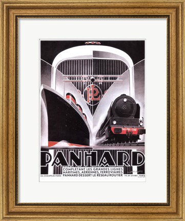 Framed Panhard Lines 16x12 Print