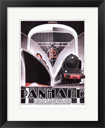 Framed Panhard Lines 16x12 Print