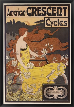 Framed American Crescent Cycles Print