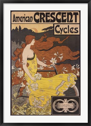 Framed American Crescent Cycles Print