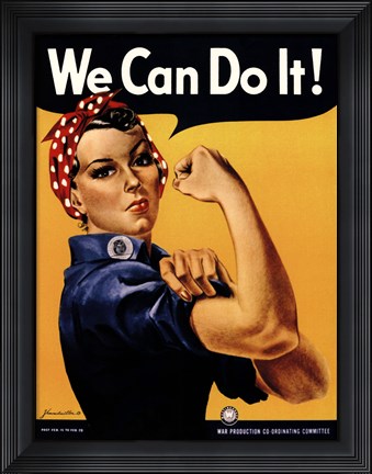 Framed We Can Do It! Print