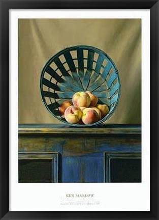 Framed White Peaches Print