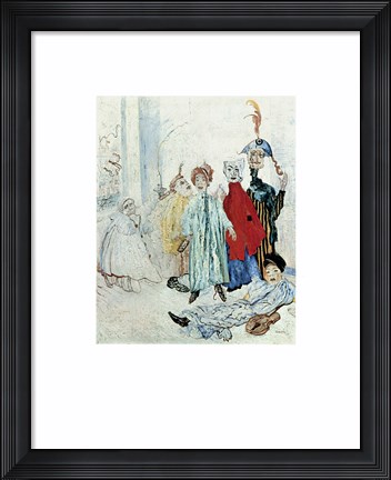 Framed Strange Mask Print