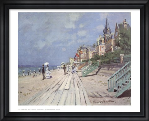 Framed Beach At Trouville Print