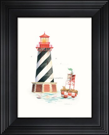 Framed Seal Harbor Light Print