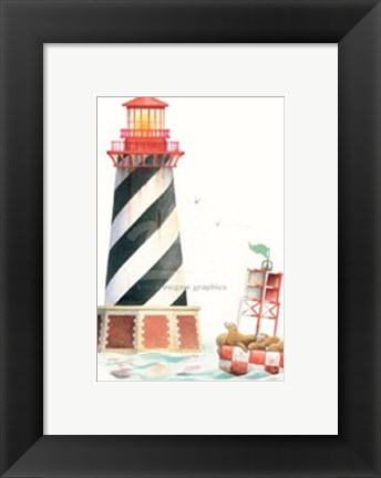 Framed Seal Harbor Light Print