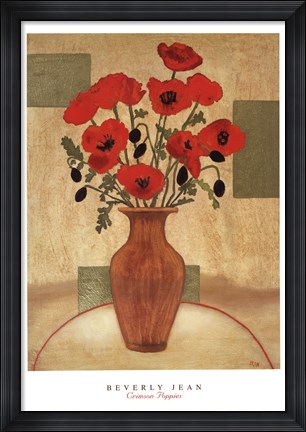 Framed Crimson Poppies Print