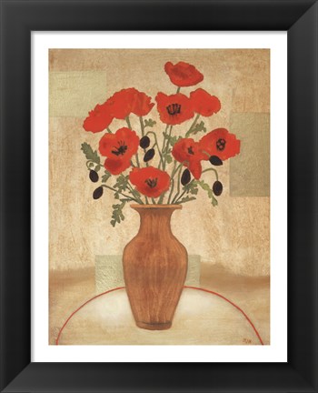 Framed Crimson Poppies Print