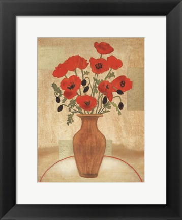 Framed Crimson Poppies Print