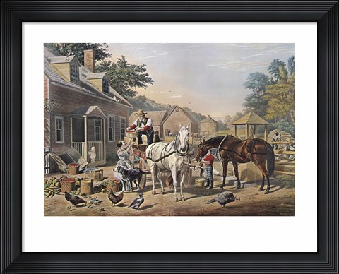 Framed Market Preparations Print