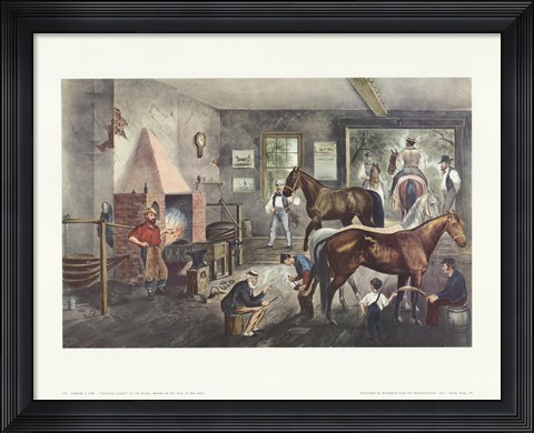 Framed Trotting Cracks the Forge Print