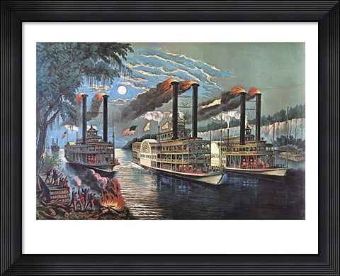 Framed Champions of the Mississippi Print