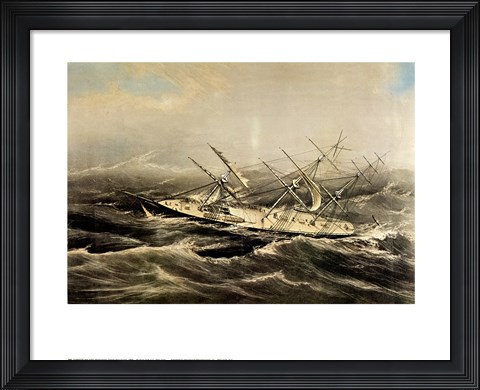 Framed Clipper Ship Comet Print