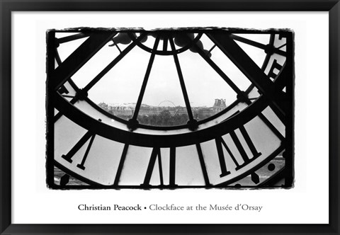 Framed Clockface at the Musee d&#39;Orsay Print