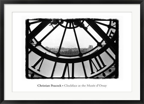 Framed Clockface at the Musee d&#39;Orsay Print