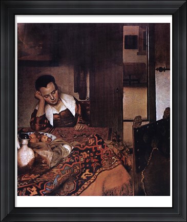 Framed Girl Asleep Print