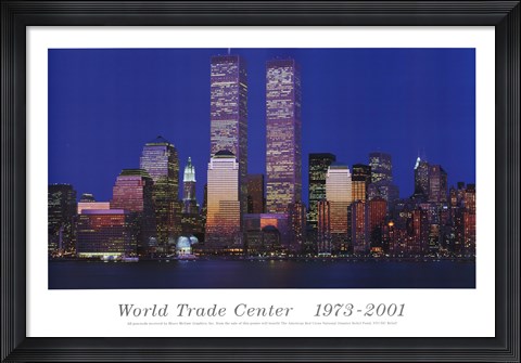 Framed World Trade Center 1973 - 2001 Print