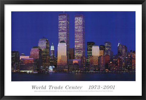 Framed World Trade Center 1973 - 2001 Print