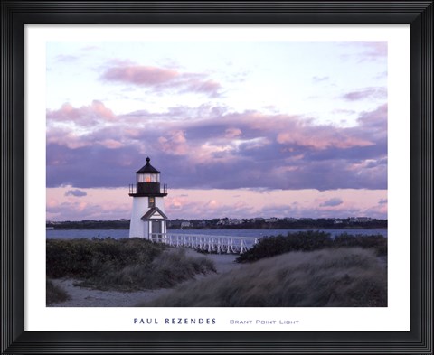 Framed Brant Point Light Print
