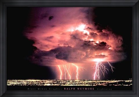 Framed Lightning Print