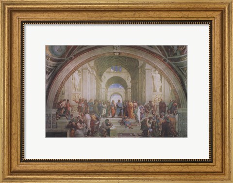 Framed School of Athens, c.1511 Print