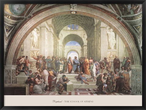 Framed School of Athens, c.1511 Print