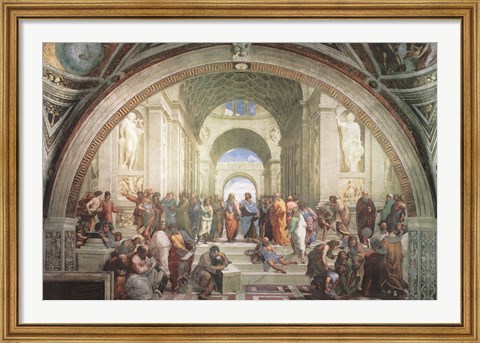 Framed School of Athens, c.1511 Print