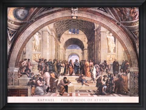 Framed School of Athens, c.1511 Print
