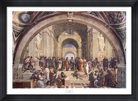 Framed School of Athens, c.1511 Print