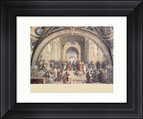 Framed School of Athens, c.1511 Print