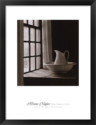 Framed Water Pitcher and Bowl Print