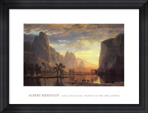Framed Valley of the Yosemite Print