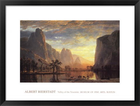 Framed Valley of the Yosemite Print