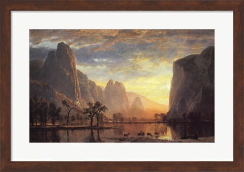 Framed Valley of the Yosemite Print
