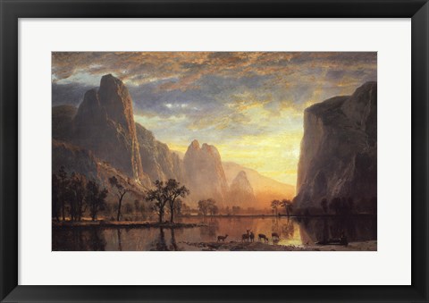 Framed Valley of the Yosemite Print