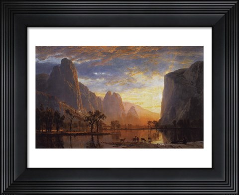 Framed Valley of the Yosemite Print